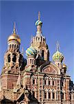 Die christliche Kirche auf vergossenen Blutes (Kirche der Auferstehung Christi), St. Petersburg, Russland, Europa
