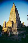 Le Temple Mahabodi à Bodhgaya (Bodhgaya), où le Bouddha a atteint des lumières, État de Bihar, Inde