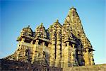 Le Temple de Kandariya Mahadev dans le groupe occidental de Temples à Khajuraho, Madhya Pradesh, Inde