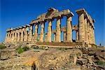 Les ruines des temples grecs à Selinunte sur l'île de Sicile, Italie, Europe