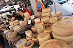 Pecorino cheese in the market, Santa Teresa Gallura, Sardinia, Italy, Europe