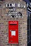 Carrelage rue nom et adresse postale, Hampstead, Londres, Royaume-Uni, Europe