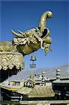 Détail, le temple de Jokhang, Lhassa, Tibet, Chine, Asie