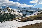 Paysage de neige en juin, au col de l'indépendance, élévation 12095 ft, dans les monts Sawatch, partie des Rocheuses, à Aspen, Colorado, États-Unis d'Amérique, l'Amérique du Nord