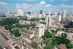 Vue aérienne de la ville de Bangkok, Thaïlande, Asie du sud-est, Asie