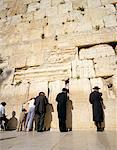 Jews praying at the Western Wall, Jerusalem, Israel, Middle East