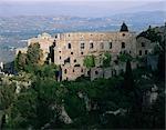 Palace of the Despots and the Plain of Sparta below, Mistra, Greece, Europe