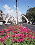 Elephant tusks, Moi Avenue, Mombasa, Kenya, East Africa, Africa