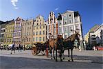 Le Rynek (place de la ville), Wroclaw, Silésie, Pologne, Europe