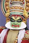 Portrait of a Kathakali dance performer, Kochi (Cochin), Kerala state, India, Asia