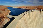 Près de Glen Canyon Dam, Lake Powell, Page, Arizona, États-Unis d'Amérique