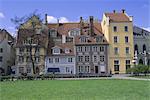 Maisons dans la vieille ville, Riga, UNESCO World Heritage Site, Lettonie, pays baltes, Europe