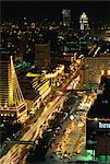 Ratcha Dami Road à nuit, Bangkok (Thaïlande), l'Asie du sud-est, Asie