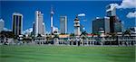 Skyline der Stadt, Merdaka Square, Sultan Abdul Samad Building, Petronas towers, Kuala Lumpur, Malaysia, Südostasien, Asien