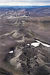 Fissur Schlot mit Spritzer Zapfen mit Vulkan Laki, Island, Polarregionen
