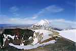 Mt Ngauruhoe volcano, beyond Red Crater, in the Tongariro National Park, Taupo, North Island, New Zealand