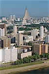 Ryugyong Hotel pyramid (unfinished), Pyongyang, North Korea, Asia