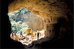 Sof Omar grotte, sortie dans la gorge en aval, des hautes-terres du Sud, Ethiopie, Afrique
