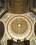 Intérieur de la coupole, Basilique Saint-Pierre, Vatican, Rome, Lazio, Italie, Europe