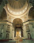 Interior of St.Peter's Basilica, The Vatican, Rome, Lazio, Italy, Europe