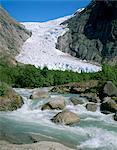 Glacier Briksdal, comté de Sogn og Fjordane, Norvège, Scandinavie, Europe