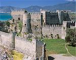 Extérieur du château de Mamure, Anamur, Cilicie, Anatolie, Turquie, Asie mineure