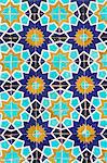 Tilework detail, Shrine of Hazrat Ali, who was assassinated in 661, Mazar-I-Sharif, Balkh province, Afghanistan, Asia