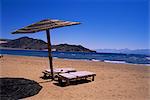 La plage de Taba Heights, golfe d'Aqaba, Red Sea, Sinaï, en Egypte, en Afrique du Nord, Afrique