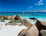 Insel Strand, Anse Lazio, Praslin, Seychellen, Indischer Ozean, Afrika