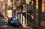 Street scene in evening light, Havana, Cuba, West Indies, Central America