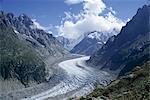 La Mer de Glace glacier, Chamonix, Savoie (Savoy), France, Europe