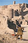 Travaux de restauration, Arg-e Bam, Bam, patrimoine mondial UNESCO, Iran, Moyen-Orient