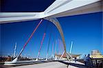 Nouveau pont construit pour l'Expo 92, sur le Rio Guadalquivir, Séville, Andalousie, Espagne, Europe
