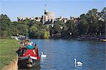 Windsor castle et la Tamise, Berkshire, Angleterre, Royaume-Uni, Europe