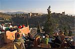 Looking across to the Alhambra, UNESCO World Heritage Site, Granada, Andalucia, Spain, Europe