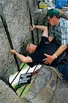 Embrasser le Blarney Stone, comté de Cork, Munster, Eire (République d'Irlande), Europe