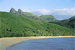 Beach and coastline, Waya Island, Yasawa Islands, Fiji, South Pacific islands, Pacific