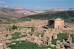 Roman Platz der alten Kapitol Djemila, UNESCO World Heritage Site, Algerien, Nordafrika, Afrika