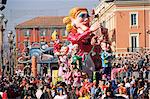 Défilé de carnaval de Mardi Gras à la Place Massena, Nice, Alpes Maritimes, Provence, Côte d'Azur, Méditerranée, France, Europe