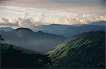 Himalaya, Gebirge gesehen von The Mall in das Hill Resort von Simla, Bundesstaat Himachal Pradesh, Indien, Asien