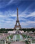 Trocadero und dem Eiffelturm, Paris, Frankreich, Europa