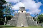 2 Tempel von vorne, Maya-Stätte, Tikal, UNESCO World Heritage Site, Guatemala, Zentralamerika