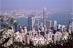 Skyline de l'île de Hong Kong et le port de Victoria, au-delà de Hong Kong, Chine, Asie