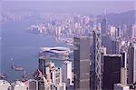 Skyline de l'île de Hong Kong et le port de Victoria, au-delà de Hong Kong, Chine, Asie