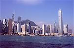 Skyline von Central, Hong Kong Island, Victoria Harbour, Hong Kong, China, Asien