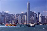 Star Ferry, Victoria Harbour and Hong Kong Island skyline, Hong Kong, China, Asia