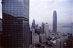 Cheung Kong Center sur la gauche et deux IFC bâtiment sur la droite, Central, Hong Kong Island, Hong Kong, Chine, Asie