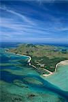 Vue aérienne sur Yasawa Island, Fiji, îles du Pacifique, Pacifique