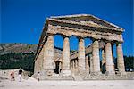 Greek temple dating from between 426 and 416 BC, Segesta, Sicily, Italy, Europe