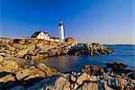 Portland Head lighthouse, Cape Elizabeth, Maine, New England, États-Unis d'Amérique